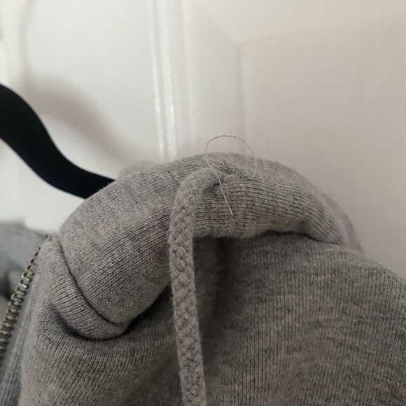 Brandy Melville grey zip up hoodie - Picture 3 of 4
